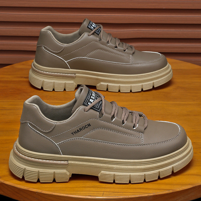 Damen Sportliche Ledersneaker mit dämpfendem Profil und rutschfester Sohle
