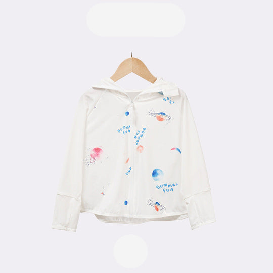 Kinder UV-Schutzjacke mit Kapuze und leichten atmungsaktiven Eigenschaften R&B