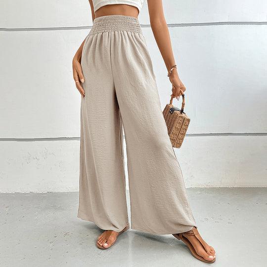 Damen Weit geschnittene Sommerhose mit elastischem Bund R&B