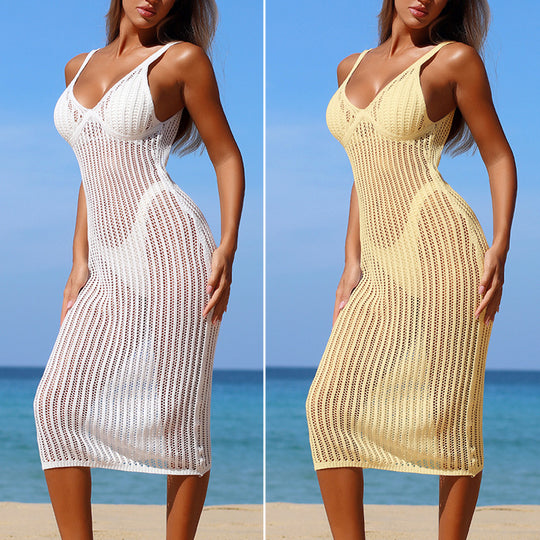 Damen Elegantes Häkelkleid mit figurbetontem Schnitt R&B