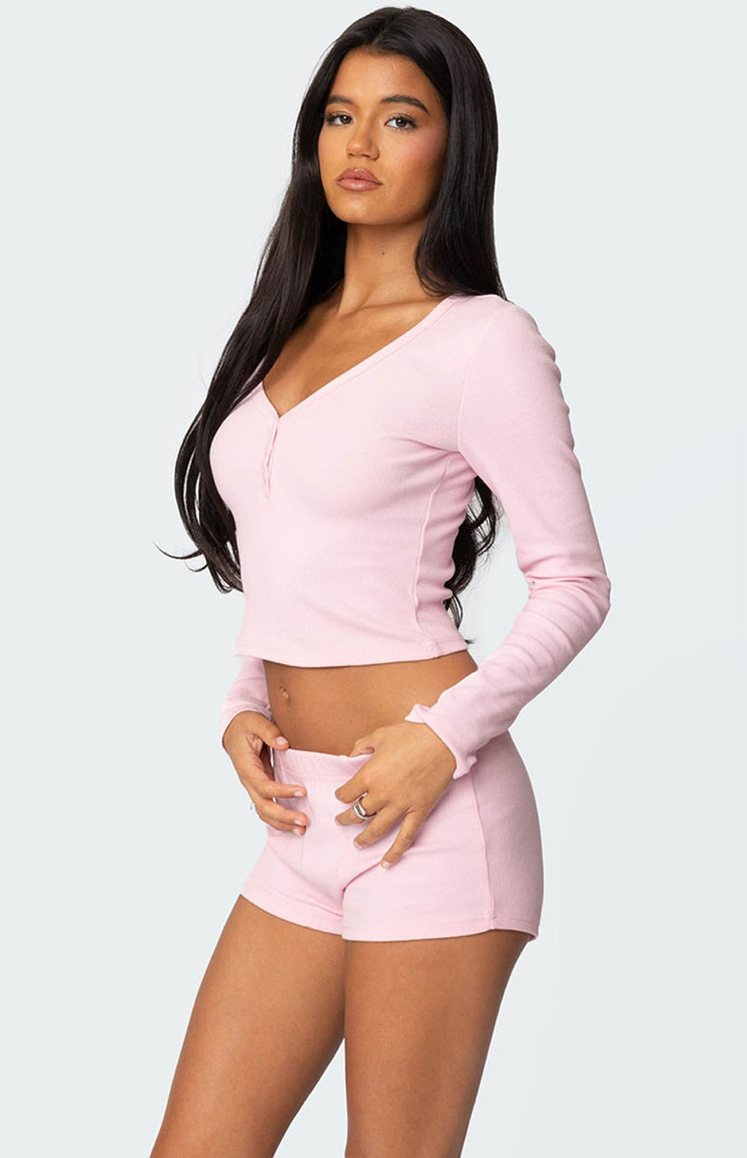 Damen bequemes Unterwäsche-Set mit elastischem Bund und Knopfleiste R&B
