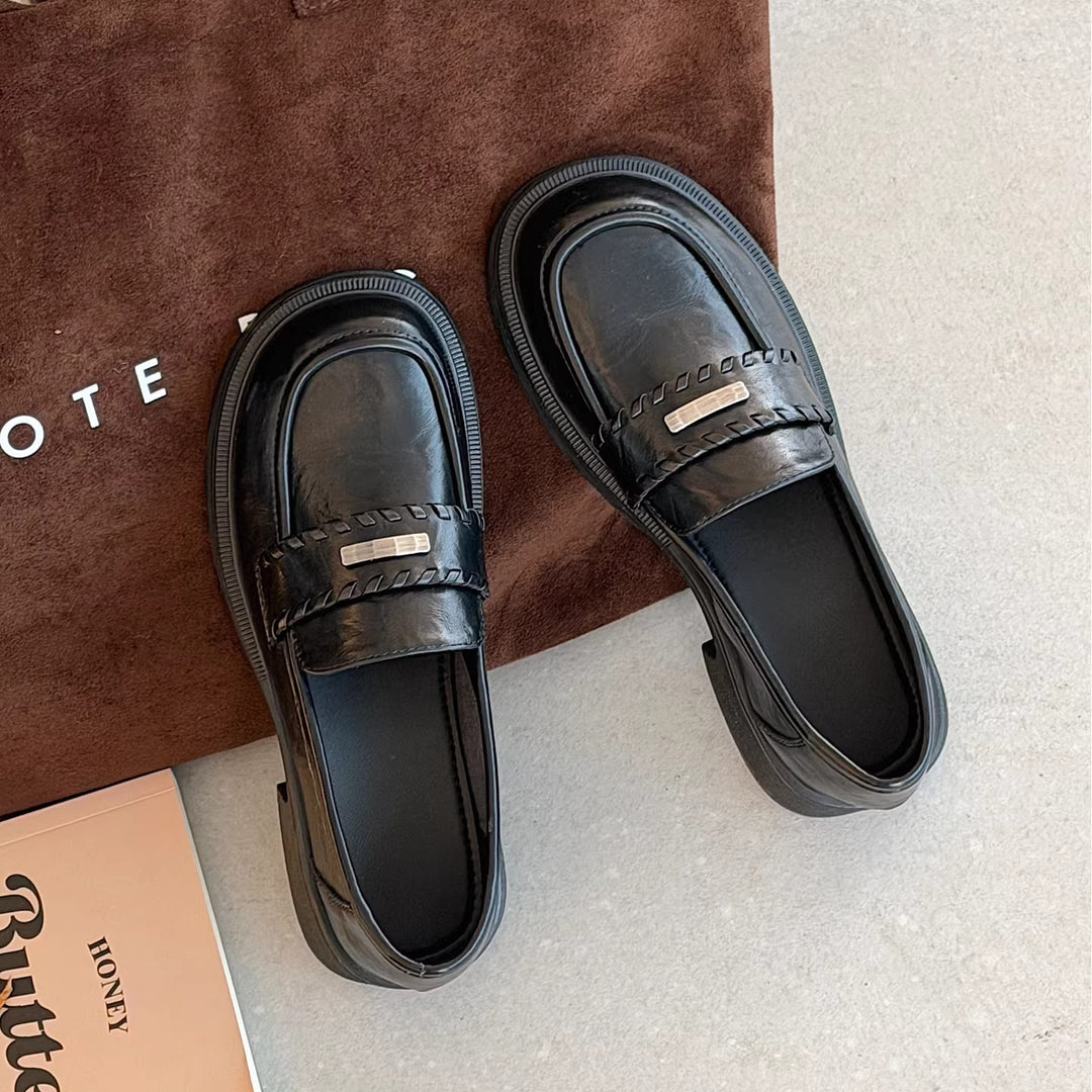 Damen modische Mokassins mit eleganten Ziernähten und bequemer Sohle R&B