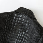 R&B | Croc-Stil Faux-Leder Mantel
