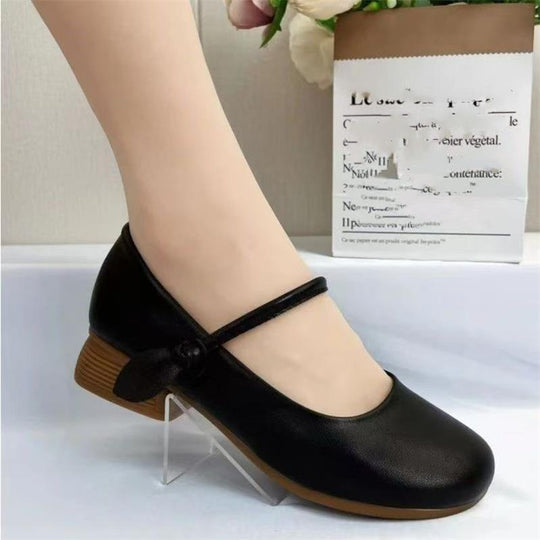 Damen elegante Ballerinas mit modischem Riemen und komfortablem Fußbett R&B