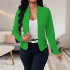Damen Elegante Blazerjacke mit feinen Häkelverzierungen R&B
