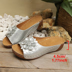 Damen Komfortable und dekorative Mules mit floralem Design R&B