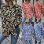 Damen luftiges Blusenshirt mit Animal-Print und bequemen Schnitt