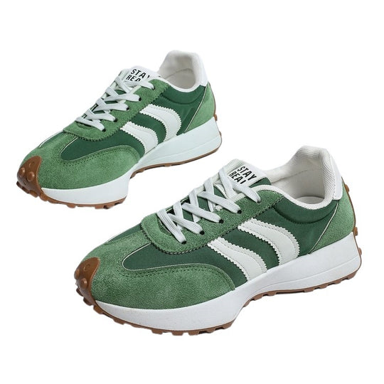 Damen Sportliche Retro Sneakers mit modischem Wildleder-Design R&B