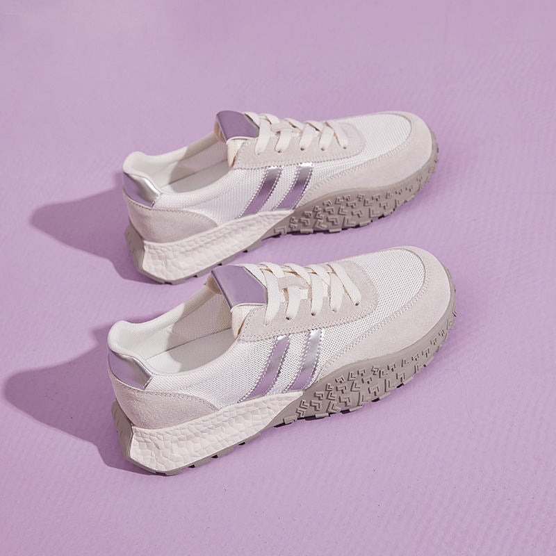 Damen Trendige Plateau-Sneaker mit atmungsaktivem Obermaterial und rutschfester Sohle R&B