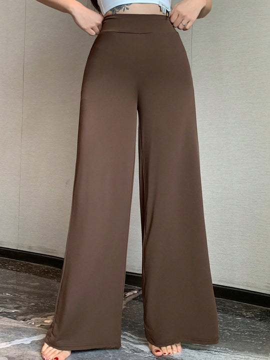 Damen Hochtaillierte Palazzo-Hose R&B
