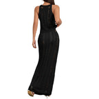 Damen Maxikleid mit transparenter Häkelstruktur und modischen Cut-Outs R&B