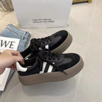 Damen Platform Sneakers mit modischem Design und dicker Sohle R&B