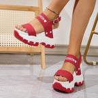 Damen trendige Plateau-Sandalen R&B