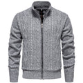Herren Strickjacke mit hohem Kragen und Reißverschluss R&B