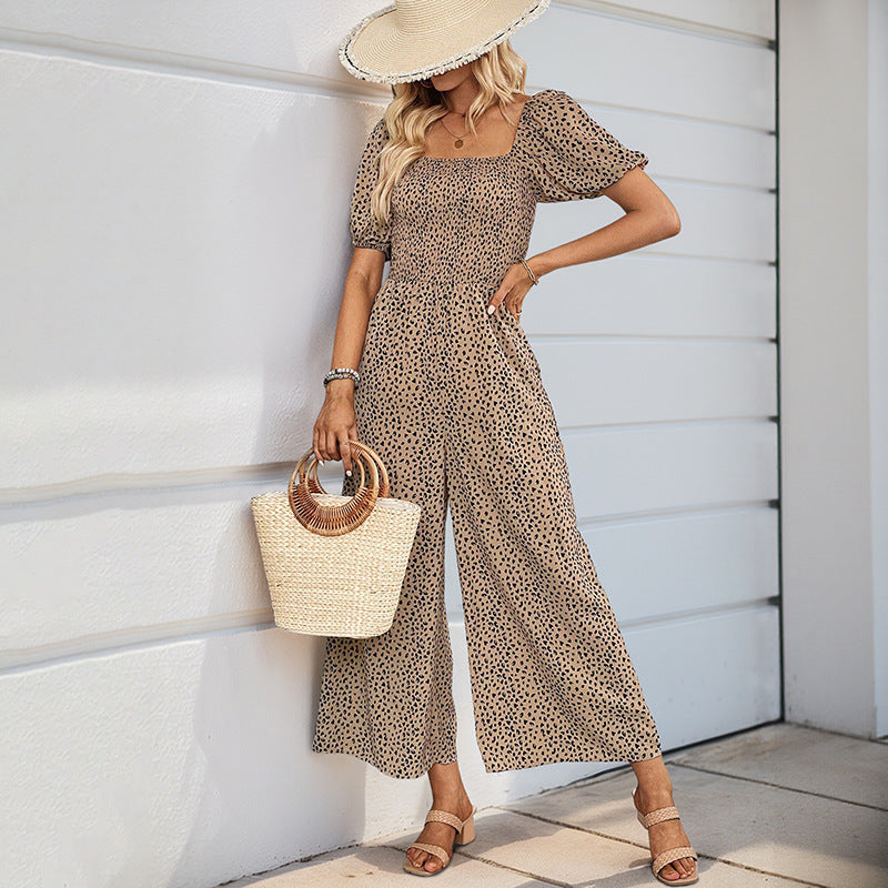 Damen Maxikleid mit Puffärmeln und seitlichem Schlitz R&B