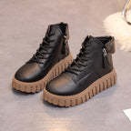 Damen Modische High-Top Stiefeletten mit Reißverschluss und rutschfester Sohle R&B