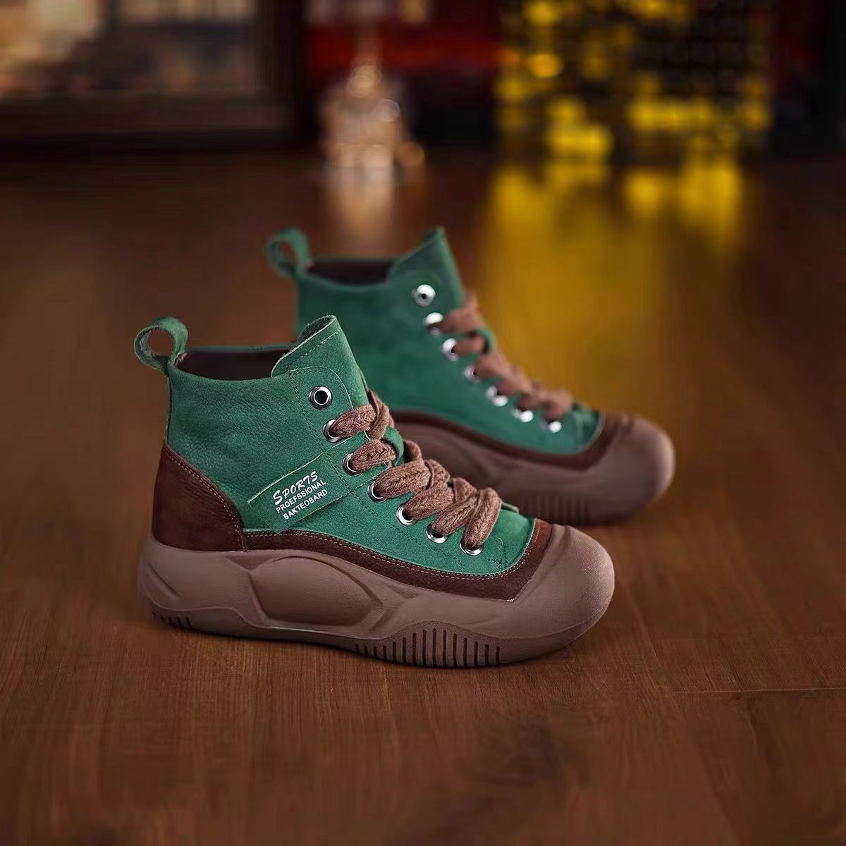 Damen Sportliche High-Top Sneakers mit rutschfester Sohle und atmungsaktivem Obermaterial