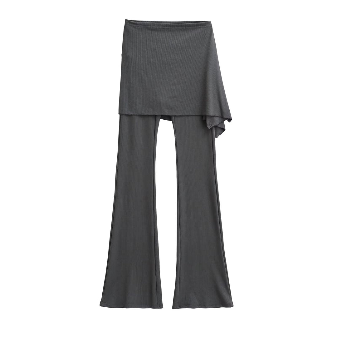 Damen Flared Pants mit asymmetrischem Überwurf R&B