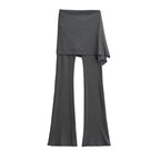 Damen Flared Pants mit asymmetrischem Überwurf