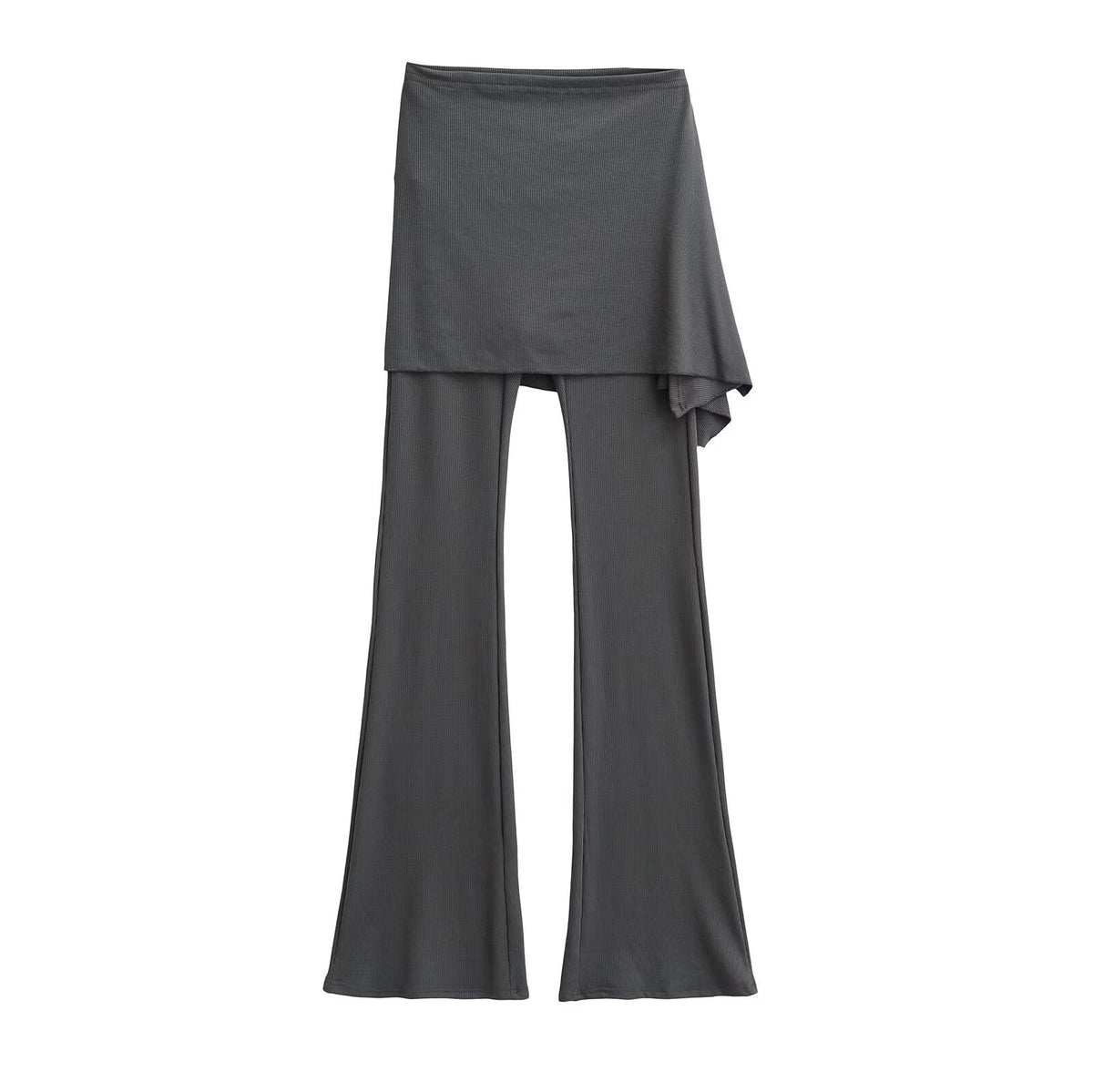 Damen Flared Pants mit asymmetrischem Überwurf