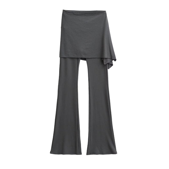 Damen Flared Pants mit asymmetrischem Überwurf R&B