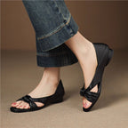 Damen elegante Slipper mit Knottedetail R&B
