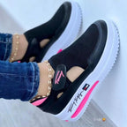 Damen Modische Sneaker mit atmungsaktiver Strick-Oberfläche und rutschfester Sohle R&B