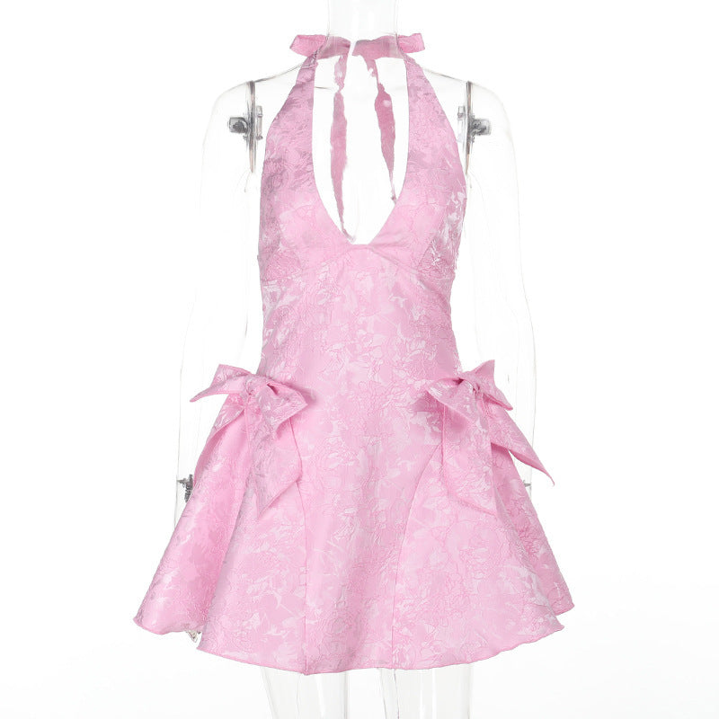 Damen Verspieltes Halterkleid mit raffinierten Schleifendetails R&B