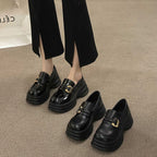 Damen modische Loafers mit dekorativer Schnalle und voluminöser Sohle R&B