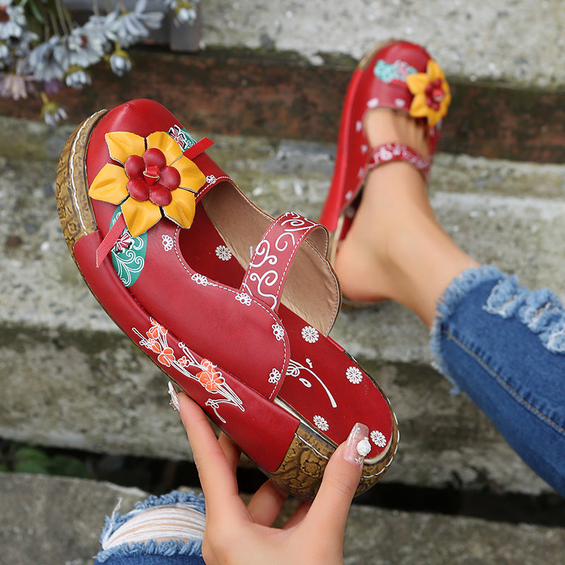 Damen Komfortable und florale Clogs R&B
