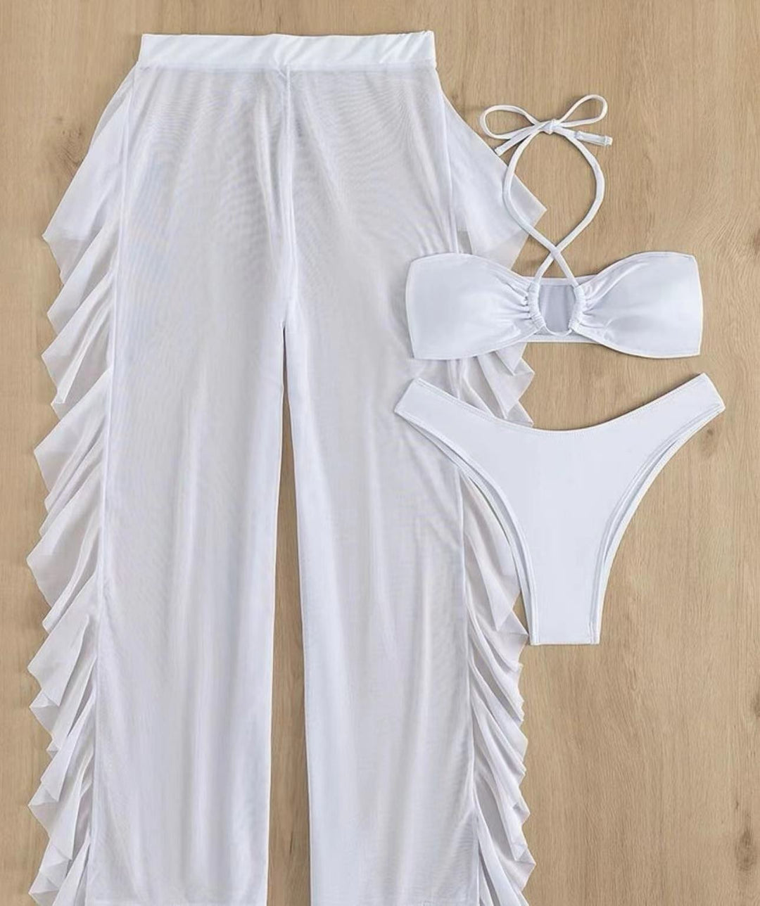 Damen Bikini-Set mit luftiger Rüschenhose R&B