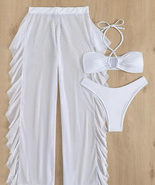 Damen Bikini-Set mit luftiger Rüschenhose R&B