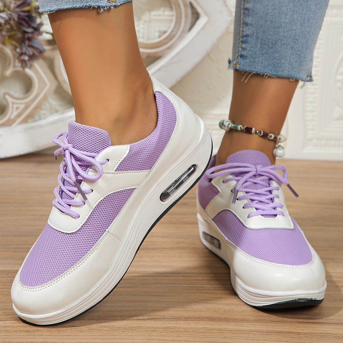 Damen Sportliche Air-Optimierte Sneakers mit atmungsaktivem Netzobermaterial R&B