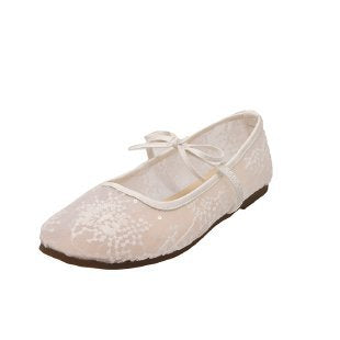 Damen Elegante Ballerinas mit dekorativem Schleifen-Design und glitzernden Applikationen R&B