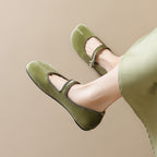 Damen Ballerinas mit luxuriösem Samt und stilvollem Riemen