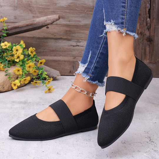 Damen Komfortable Ballerinas mit elastischem Riemen R&B