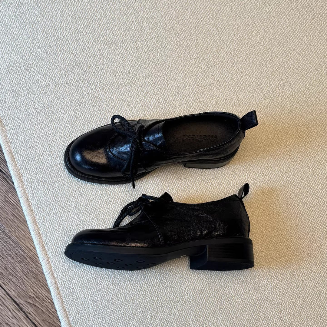 Damen Schnürschuhe aus hochwertigem Leder mit modischem Detail und Komfortsohle R&B