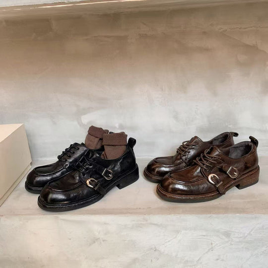 Herren Schnürstiefel mit Dekorativem Riemen von R&B