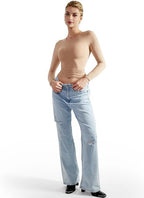 Damen Langarm-Top mit Raffung und figurbetontem Schnitt R&B