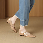 Damen elegante Slingback-Ballerinas mit modischem Riemchen