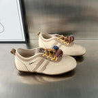 Damen Sportliche Freizeitschuhe aus hochwertigem Leder mit einzigartiger Dekoration R&B