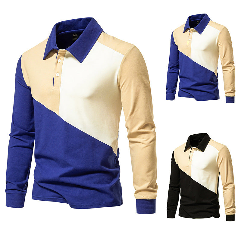 Herren Poloshirt mit modernem Farbblockdesign und komfortablem Schnitt