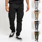Herren modische Cargo-Hose mit multifunktionalen Taschen und elastischem Bund R&B