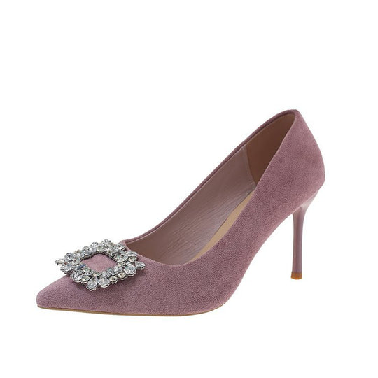 Damen elegante Pumps mit funkelndem Schmuckdetail R&B
