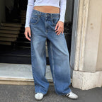 Damen Weit geschnittene Jeans im lässigen Oversized-Stil R&B