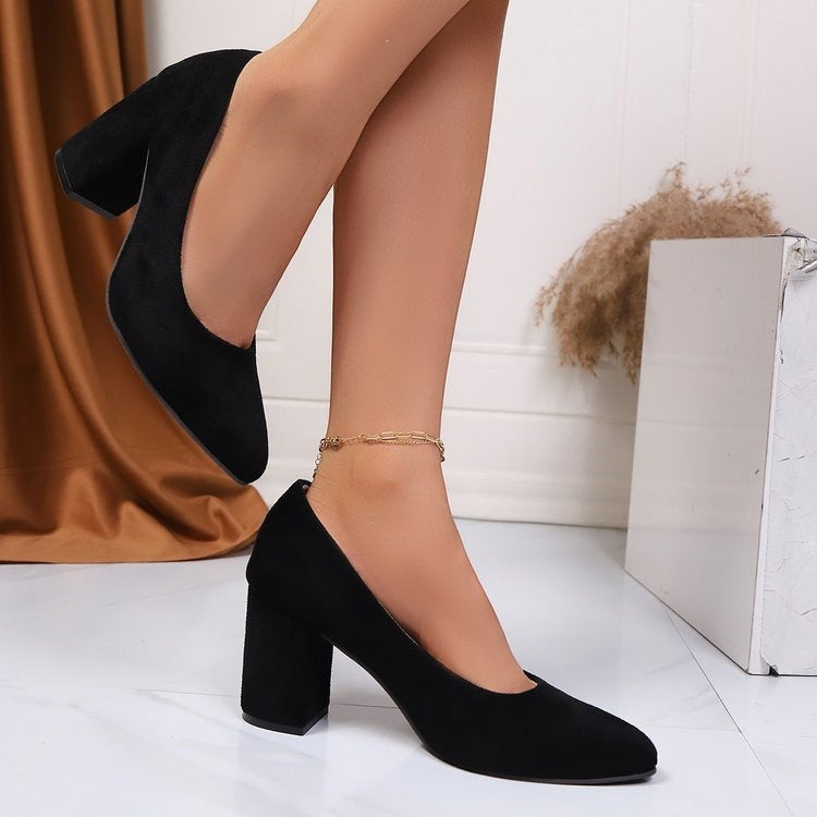 Damen Elegante und bequeme Pumps mit blockiertem Absatz R&B