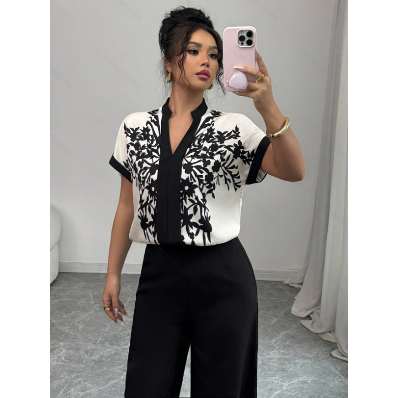 Damen Bluse mit floralen Details und elegantem Schnitt R&B