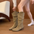 Damen Hohe Wildleder-Stiefel mit elegantem Design R&B