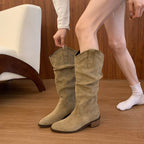 Damen Hohe Wildleder-Stiefel mit elegantem Design R&B