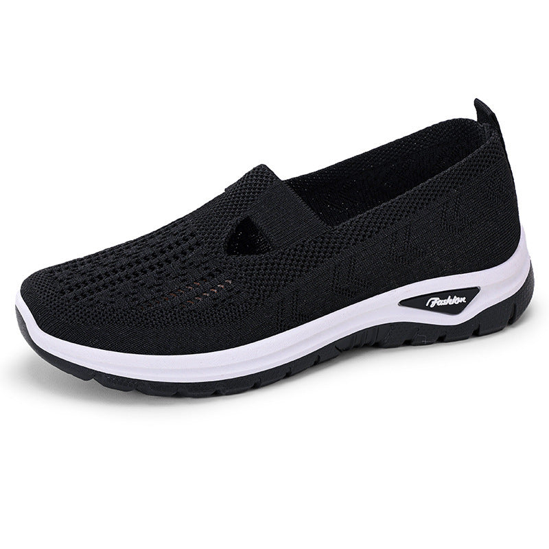 Damen Atmungsaktive Slip-On Freizeitschuhe mit elastischem Riemen R&B